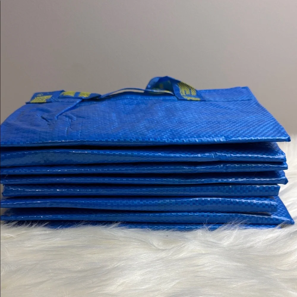IKEA Blue Reusable Shopping Bags with Yellow Logo Straps price (each ) OBO
